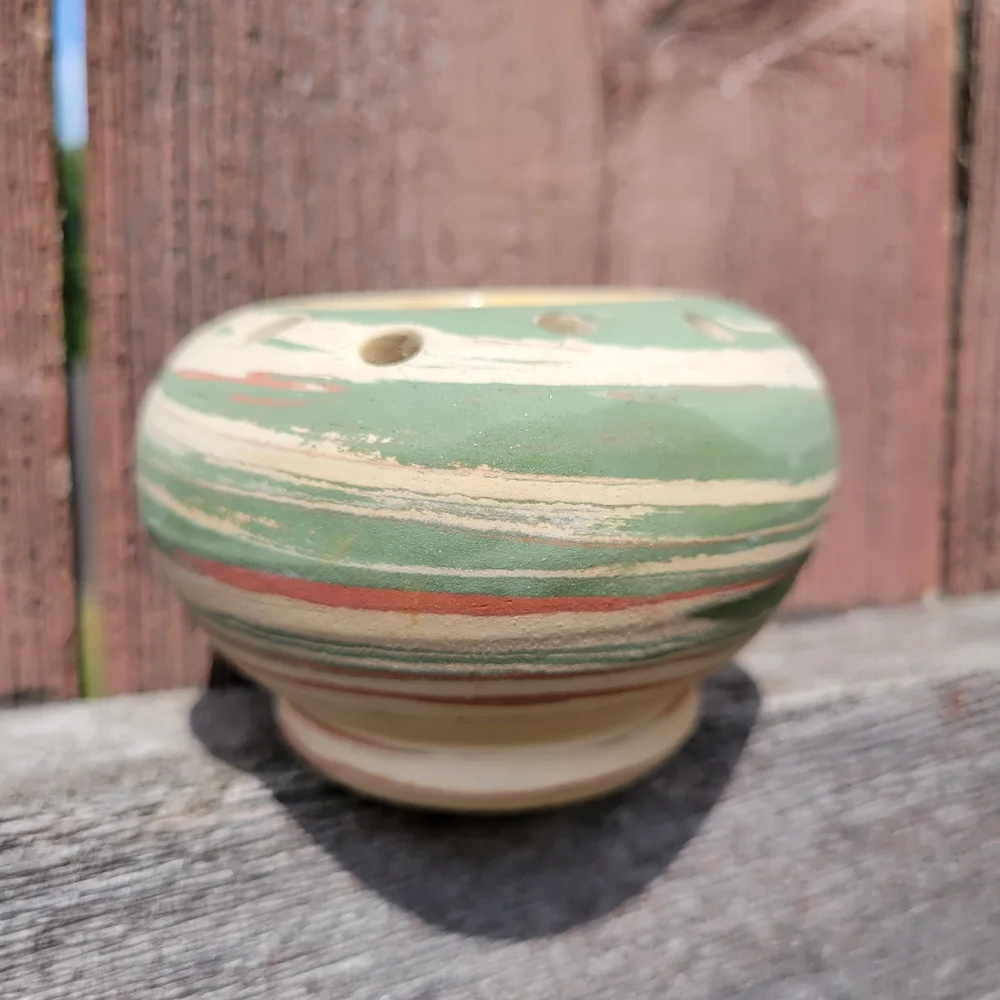 Silver Springs Pottery Vase Vintage ~ Swirled Design ~ Succulents ~ Propagation - Picture 2 of 16